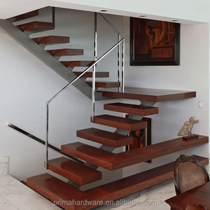 Escalera de acero galvanizado de interior/Diseño de <span class=keywords><strong>pilar</strong></span> de escalera de <span class=keywords><strong>madera</strong></span> - Product Image 6