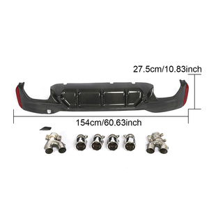 In Fibra di carbonio G30 G38 Posteriore Labbro per <span class=keywords><strong>BMW</strong></span> G30 Nuovo 5 Serie <span class=keywords><strong>530</strong></span> M 540 con Pacchetto 2017 2018 2019 con End Consigli - Product Image 6