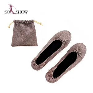 A buon mercato le donne piatto usa e getta delle signore fancy glitter ballerina scarpe