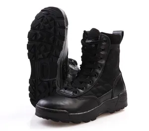 时尚户外狩猎战术皮革黑色靴子