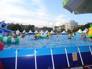 Grande Piscina con Telaio in PVC da 0,9 mm per Parco Acquatico Piscina e <span class=keywords><strong>Scivolo</strong></span> Acquatico - Product Image 5