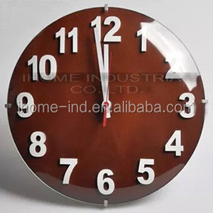 Regalos promocionales filp sobre en forma de pared de vidrio cerradura decorativo reloj de pared - Product Image 2