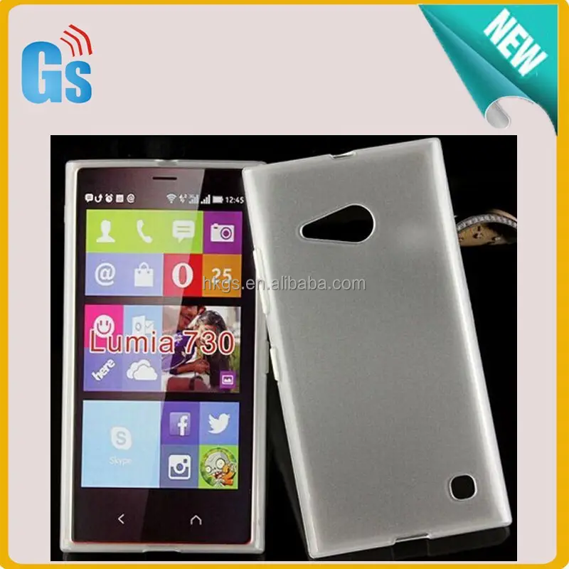 For Nokia Lumia 730 735 TPU Case Glossy Skin Back Cover Chinese Import Sites