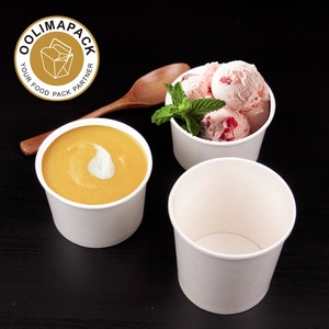 Jetable papier soupe tasses avec couvercle de papier, tasse de crème glacée, Coppe gelato, - Product Image 2