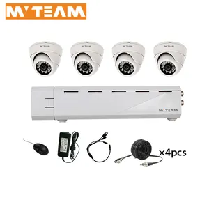 mvteam CCTV 방수 총알 카메라 키트 4ch h. 264 CCTV 장면 DVR 키트 CCTV