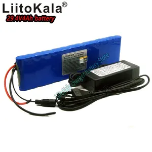 Liitokala 24 V 4000 mAh 可充电 10A 锂电池放电 7S2P 18650 29.4 V 4ah 锂离子 bms 滑板车电池包