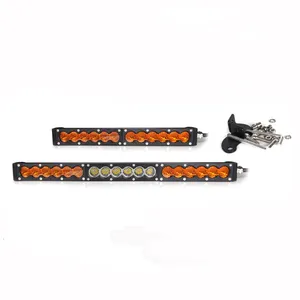 Wholesale high quality single row white amber 21.9inch 120w off road led light bar for trucks