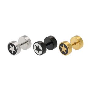 أقراط على شكل نجمة من الفولاذ المقاوم للصدأ 316L للحفر على شكل نجمة من المجوهرات - Product Image 1