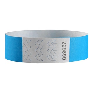 New Style Einmaliges 1070 Neon <span class=keywords><strong>Blue</strong></span> Soft Tyvek Papier armband Armband für Schul veranstaltungen - Product Image 3