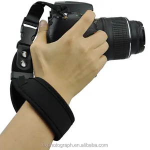 Top Selling Stock Universal Black Neoprene Camera Hand Wrist Straps for Canon Nikon Sony Digital DSLR Camera