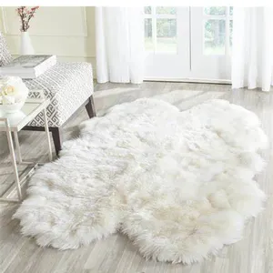 Good price long hair 6-9cm sheepskin rugs luxury living room carpet