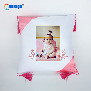 Yiwu square Shape Plain <strong>Decorative</strong> <strong>Throw</strong> <strong>Pillows</strong> Sublimation <strong>Pillow</strong> with Tassels - Product Image 1