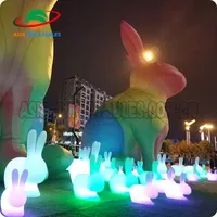विज्ञापन Inflatable ईस्टर बनी/सजावटी inflatable खरगोश के साथ प्रकाश का नेतृत्व किया