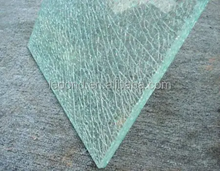 Ice crack glass table top