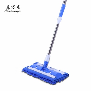 Nuevo producto mágico microfibra 360 fácil limpieza <span class=keywords><strong>azul</strong></span> chenille fregona plana - Product Image 2