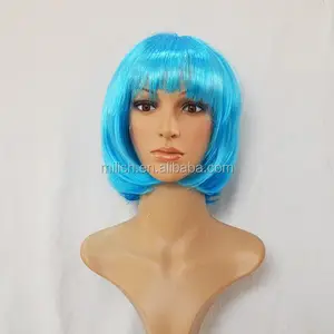 MPW-0340 Party Masquerade short blue bob cut blue wig