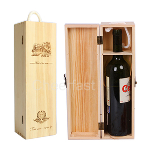 Caja de almacenamiento de madera para botellas de <span class=keywords><strong>vino</strong></span>, caja de regalo con bisagras y cierre de madera de pino, Etiqueta Privada - Product Image 6