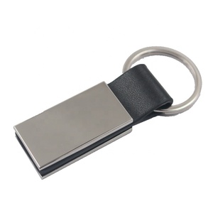 Llavero de Regalo para Hombre de Negocios de Alta Gama con Logotipo Personalizado, Llavero en Blanco de Metal y Cuero - Product Image 1