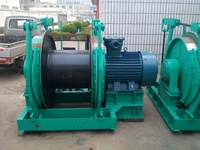 Treuil électrique de levage de câbles à grande vitesse, 2, 5, 10 tonnes, avec moteur double tambour, matériel de construction robuste, 220 v