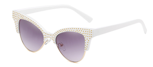 2018 de la moda retro nuevas gafas de sol ojos de gato retro medio marco remaches tendencia señoras gafas de sol - Product Image 3