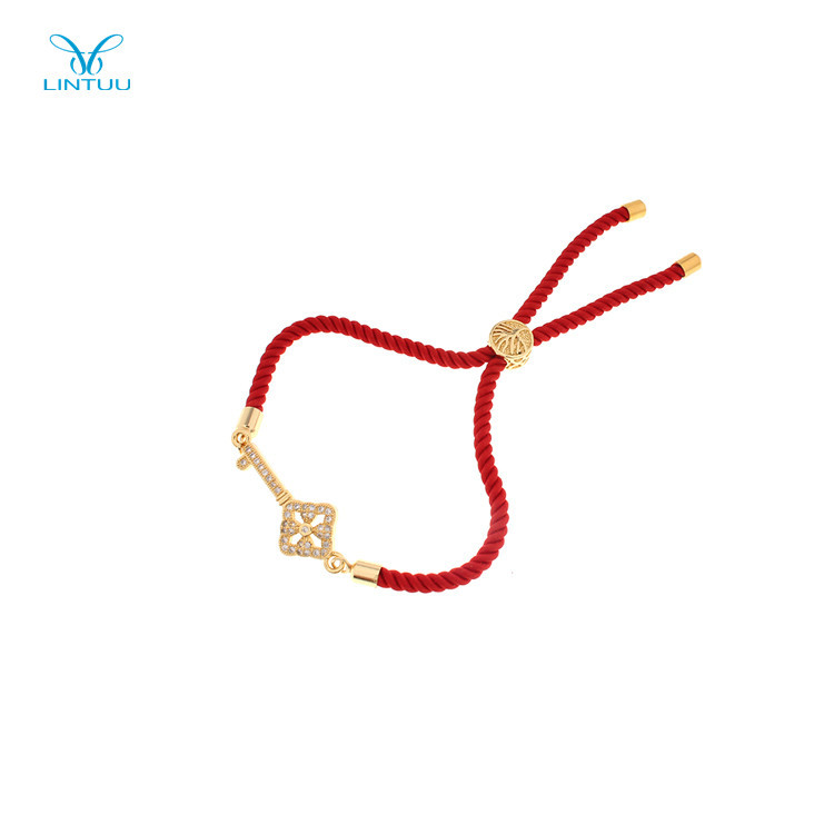 2018 Réglable personnalisé micro pave diamant corde bracelet pour les femmes