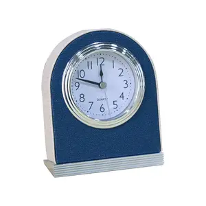 Hotel Supplier Leather Hotel Desk Organizer Set Alarm Clock