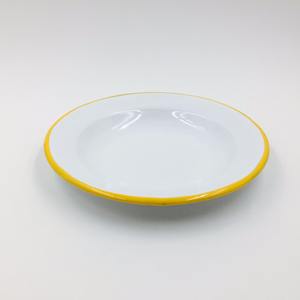 Smalto porcellanato utensili <span class=keywords><strong>di</strong></span> plastica rotondo dello smalto del metallo <span class=keywords><strong>di</strong></span> latta piatti/pentola <span class=keywords><strong>di</strong></span> smalto piatto e in acciaio al carbonio vaschetta dello smalto e smalto set da campeggio - Product Image 3