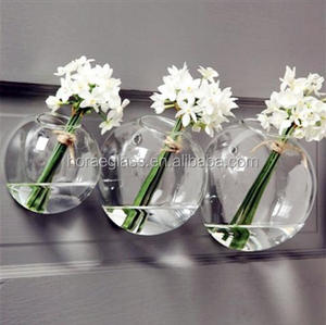 Vaso da <span class=keywords><strong>Parete</strong></span> in Vetro Trasparente Fatto a Mano per Piante Idroponiche con Opzioni di Dimensioni Personalizzate Horaeglass - Product Image 1