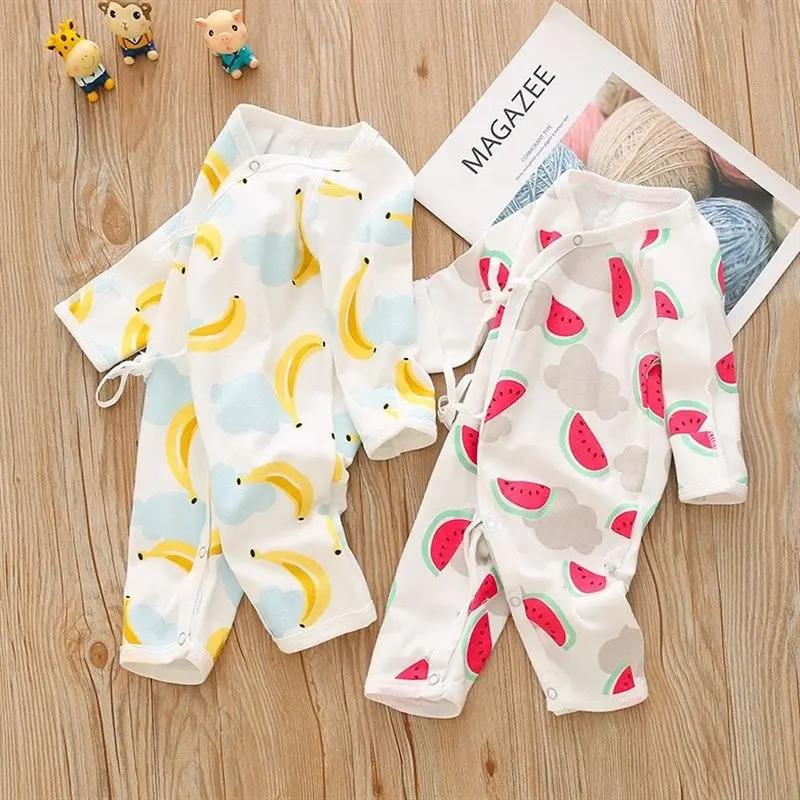 Baju Monyet Bayi Baru Lahir Katun 100% Hewan Lucu Putih Lembut/Baju Monyet