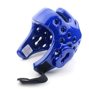 shining blue dipped foam taekwondo sparring head guard