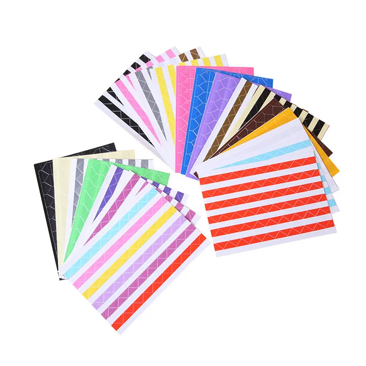 Autocollant en PVC Transparent 20 couleurs mélangées coins Photo auto-adhésifs accessoires d'album Photo coins de montage d'image autocollants bricolage