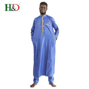 H & D Vente Chaude Usine Meilleure Qualité Coloré Formelle Vêtements Pour Bazin de L'afrique Traditionnelle Robe Hommes - Product Image 5