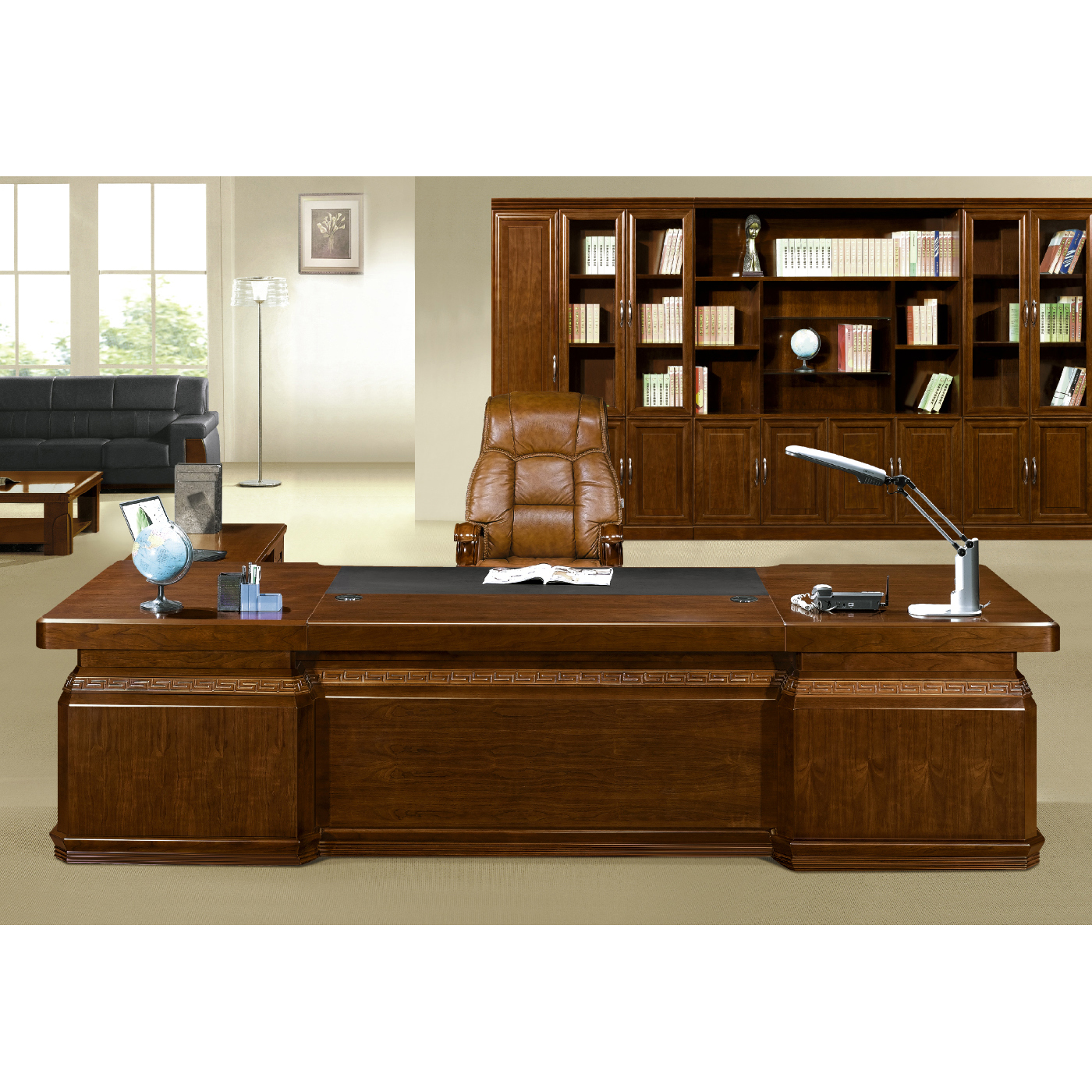 Большой высокотехнологичный исполнительный офисный стол исполнительный стол