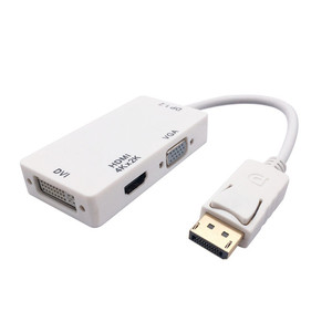 4k nam nữ 3-in-1 dp chuyển đổi <span class=keywords><strong>Adapter</strong></span> hỗ trợ 1080P Màn hình máy tính máy chiếu PVC USB Loại C HDMI <span class=keywords><strong>DVI</strong></span> dp trong/Đồng - Product Image 1