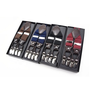 Bretelle Gallus da <span class=keywords><strong>uomo</strong></span> di alta qualità in confezione da 6 clip di colore ispessimento Meetee - Product Image 1