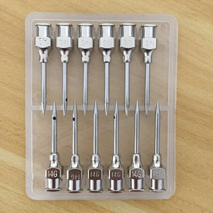 14Gステンレススチール製サイドホール針40mm長さ獣医用器具 - Product Image 3