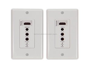 Hdmi etir. balun cat 5 haute définition 1080p plaque murale kit d'extension 50m 3d 1080p - Product Image 1