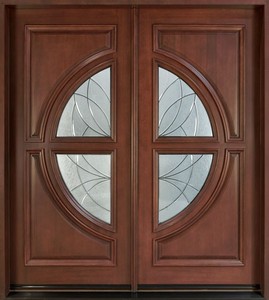Diseño personalizado de caoba Prehung madera puertas - Product Image 5