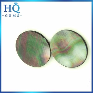 Wholesale Round Flat Gray Natural Shell Slice Pearl Shell Discs for Jewelry - Product Image 2
