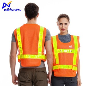 Cremallera Frontal De Utilidad Inspector De Seguridad de alta Visibilidad <span class=keywords><strong>Chaleco</strong></span> Reflectante Con Tiras - Product Image 6