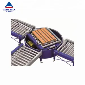 Pallet Tải Trọng Cao Cấp 180/90/360 Độ Xoay Con Lăn Turntable Băng Tải Linh Hoạt Với Động Cơ May