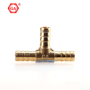 Fabricante de GA Accesorios de latón Conector de manguera en forma de T de cobre T 6mm-10mm - Product Image 1
