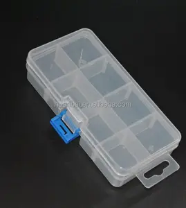 PP 塑料 8 隔间透明可调电子元件储物盒珠盒