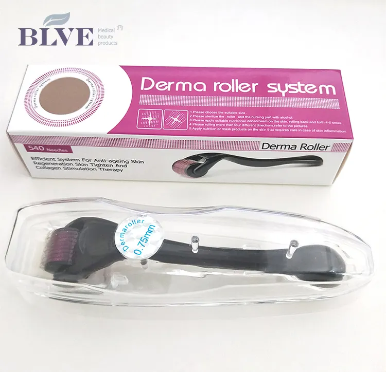 Beauty disposable microneedle 540 dermaroller derma roller 0.5mm titanium for face and body