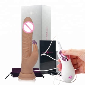 Vibrador cable consolador giratorio Swing Dick la sensación de la piel pene realista consoladores grandes - Product Image 1