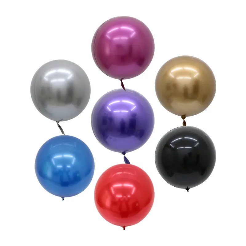 22 Inch Verjaardagsfeestje Decoratie Tpu Ronde Bobo Ballonnen Metallic Chroom Bubble Ballonnen