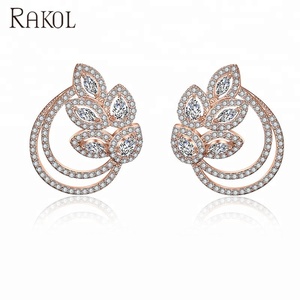 RAKOL EP2130 Gold Plated <strong>Earrings</strong> Diamond Ear <strong>Cuff</strong> for Women 2021 - Product Image 2