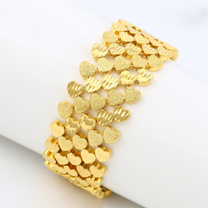 74486 groothandel India sieraden grote gouden armband, hartvormige goud tennis armband