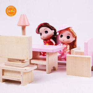 Proveedor de China 100% hecho a mano de los niños de juguete de madera, muebles de casa de muñecas en miniatura casa de muñecas de madera - Product Image 2