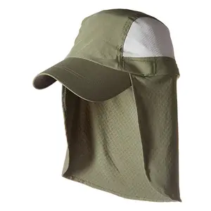 颈部皮瓣紫外线防护太阳帽夏季户外钓鱼帽儿童遮阳帽
